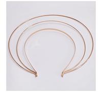 Diademas 2 PCS 21 0mm Cabeza de metal Hoop 4.5mm Ancho Banda de pelo Moda Banda de Hairbands Ajuste Bricolaje Accesorios de ropa de pelo for la fabricación de joyas. Diadema Mujer(KC Gold color)