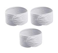 Diademas 3 unids Accesorios for el cabello Deporte Lavado Spa SpA Ancho Sólido Sólido Con Fijante Moda Maquillaje Poliéster Poliéster Ajustable Mujeres Diadema Diadema Mujer(White)
