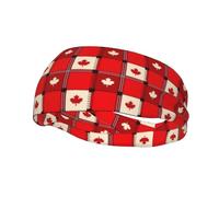 Diademas a cuadros con la hoja de arce de Canadá para mujeres y hombres | Tejido transpirable que te mantiene fresco, control del sudor para mayor comodidad, ajuste elegante para correr, gimnasio y yo