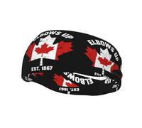 Diademas a cuadros con la hoja de arce de Canadá para mujeres y hombres | Tejido transpirable que te mantiene fresco, control del sudor para mayor comodidad, ajuste elegante para correr, gimnasio y yo