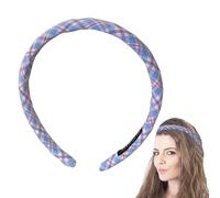 Diademas a cuadros para el cabello para mujer, diadema elástica y, accesorios finos para el cuidado de la piel, lavado facial, accesorios para correr