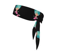 Diademas ajustables con estampado deportivo de sirena para mujeres y hombres, diademas anudadas, elásticas, antideslizantes, a la moda