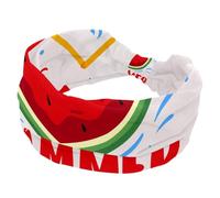 Diademas anchas antideslizantes para mujer, diadema de entrenamiento, bandas elásticas para el cabello Hello Summer Sandía, diadema para el sudor y yoga, vendas para la cabeza anudadas para niñas y