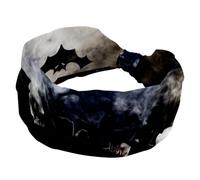 Diademas anchas antideslizantes para mujer, diadema de entrenamiento nocturno de miedo, bandas elásticas para el cabello, diadema de yoga para el sudor, vendas para la cabeza anudadas para niñas y