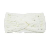 Diademas anchas de perlas for mujer, diadema sólida y cálida, gorros elásticos deportivos for Yoga, accesorios for el cabello, 2 uds Para Mujer(White)