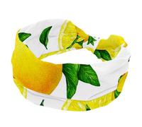 Diademas anchas para mujer, antideslizantes, con diseño de frutas, amarillo cítrico, limón, bandas elásticas para el cabello, banda para el cabello para yoga, diademas anudadas para niñas y mujeres