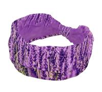 Diademas anchas para mujer, antideslizantes, románticas, lavanda, para entrenamiento, bandas elásticas para el cabello, banda para el pelo para yoga, diademas anudadas para niñas y mujeres