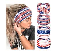 Diademas anchas para mujer, color negro, elegantes, bohemias, gruesas, grandes, africanas, deportivas, yoga, turbante, diadema para el cabello (paquete de 4)