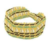 Diademas anchas para mujer, con bonito patrón de velero amarillo, diadema ancha con nudos torcidos, diadema elástica suave, accesorios para el cabello de moda