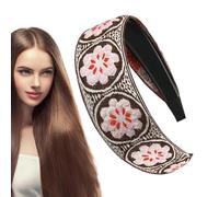 Diademas anchas para mujer,Diademas bohemias para mujer | Diademas bordadas bohemias para cabello de mujer - Tocado de estilo étnico, accesorios para el cabello de niñas para la mayoría de los peinado