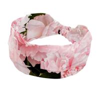 Diademas anchas para mujer, hermosas flores de peonía, rosa, románticas, antideslizantes, turbante, bandas elásticas para el cabello, para yoga, sudor, deportes, entrenamiento