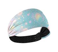 Diademas antideslizantes de verano para mujer, diseño de tarot y astrología, color azul y rosa, bandas elásticas para el cabello de las mujeres, para lavarse la cara, fútbol, tenis, gimnasio