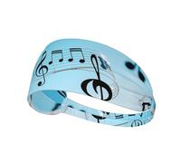 Diademas antisudor con Estampado de Claves Musicales para Hombre y Mujer, Ideales para Hacer Ejercicio, Baloncesto, Correr, Fitness y Otras Actividades.