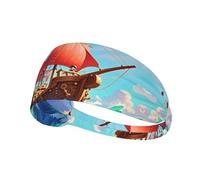 Diademas antisudor con Estampado de Piratas Marineros para Hombre y Mujer, Ideales para Hacer Ejercicio, Baloncesto, Correr, Fitness y Otras Actividades.