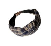 Diademas anudadas a cuadros for mujer, banda for el pelo de lado ancho, turbante for mujer, accesorios for el pelo de terciopelo, adornos(2)