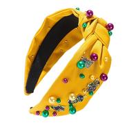 Diademas anudadas de Mardi Gras, diadema gruesa de nudo ancho para carnaval, desfile de carnaval, diadema gruesa para trajes de carnaval
