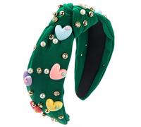 Diademas barrocas con nudos delicados, alas anchas, diadema con corazón de resina, para mujeres, adolescentes, lavado de cara, maquillaje, tocados para lavar la cara, diademas para mujer, lavado a