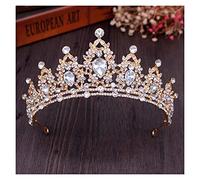 Diademas barrocas vintage, tiaras de cristal de lujo, coronas, tocados de novia, joyas para el cabello de novia para mujeres, accesorios para el cabello de boda