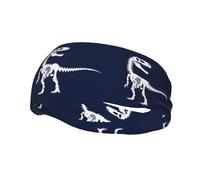 Diademas Blue Dinosaur1 para Entrenamiento para Mujer, Cintas Deportivas Antideslizantes para el Cabello
