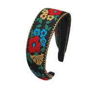 Diademas bohemias para mujer,Diademas bohemias,Diademas de tela con bordado floral para mujer | Tocado vintage de estilo étnico para todas las estaciones, accesorios para el cabello para niñas, uso di