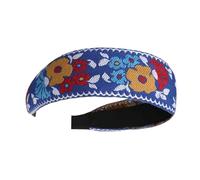 Diademas Boho, Diadema Ancha,Diademas anchas de tela con bordado floral - Tocado vintage hecho a mano, accesorios para el cabello para niñas para la mayoría de los peinados, uso diario