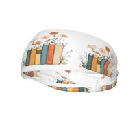 Diademas Bookish Flowers para Mujer, Cintas Deportivas Antideslizantes para el Cabello, acce