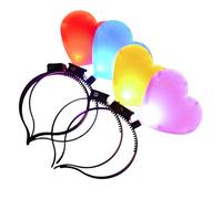 Diademas brillantes de amor, 4 piezas para fiestas de vacaciones, reciclables y divertidas, varios colores, brillantes