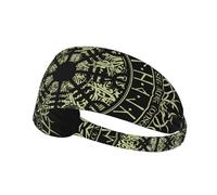 Diademas con brújula rúnica Vegvisir vikingo nórdico, bandas elásticas antideslizantes para el cabello, Yoga, correr, deportes, entrenamiento, gimnasio para hombres y mujeres