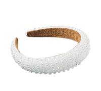 Diademas con cuentas de cristal y diamantes de imitación para el pelo, accesorios para peinar el cabello de estilo barroco, diademas para mujer, color blanco