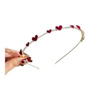 Diademas con diamantes de imitación múltiples que combinan todo a la moda, diadema corazón amor rojo for mujer, accesorios for el cabello para fiestas, reuniones(Color 05)
