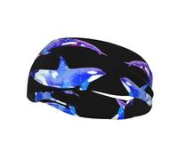 Diademas con diseño de Orca para Cabello Corto Unisex, Cintas elásticas Antideslizantes para el Cabello de Mujer, Ideales para Hacer Ejercicio, Practicar Deportes o Yoga.
