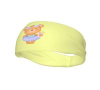 Diademas con diseño de oso en traje de baño y jugo para hombre y mujer, antideslizantes y absorbentes, ideales para gimnasio, baloncesto, yoga.