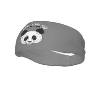 Diademas con diseño de panda escuchando música, antideslizantes y absorbentes, para gimnasio, baloncesto, yoga, para hombre y mujer