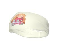 Diademas con diseño de una linda chica de dibujos animados leyendo un libro con dos gatos y un ratón. Bandas para el pelo antideslizantes y absorbentes para hombre y mujer, ideales para gimnasio, balo