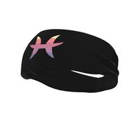 Diademas con el símbolo de Piscis del zodiaco para hombre y mujer, antideslizantes, absorbentes, para gimnasio, baloncesto, yoga