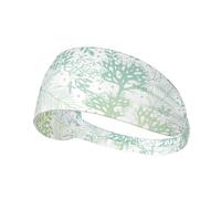 Diademas con estampado de algas marinas y azules verdes, accesorios para el cabello de moda, bandas elásticas deportivas para el cabello