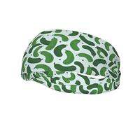 Diademas con estampado de pepino de dibujos animados, banda deportiva para el sudor, bandas para ejercicios atléticos, turbante para el cabello para hombres y mujeres, yoga y fitness.