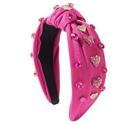 Diademas con forma de corazón de amor,Diadema anudada con diamantes de imitación - Diadema de corazón ancho para mujer,Diademas elegantes para niñas, accesorio de maquillaje para fiestas navideñas