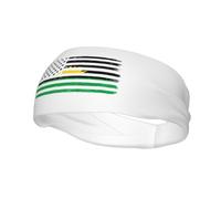 Diademas con la bandera de Estados Unidos y la República de Benín para hombre y mujer, antideslizantes, absorbentes, deportivas, para gimnasio, baloncesto, yoga