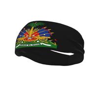 Diademas con la bandera de Haití Diademas deportivas Diadema de entrenamiento que absorbe la humedad Diademas para el sudor Diadema para correr