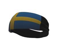 Diademas con la Bandera de Suecia para Mujer y Hombre, Banda Absorbente para el Sudor, Ideal para Baloncesto, Correr, Gimnasio, etc.