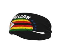 Diademas con la bandera de Zimbabue y la libertad para hombre y mujer, antideslizantes, absorbentes, para gimnasio, baloncesto, yoga.