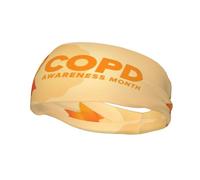 Diademas con lazo naranja para el mes de concientización sobre la EPOC, bandas deportivas para el sudor, bandas para ejercicios atléticos, turbantes para el cabello para hombres y mujeres, yoga y fitn