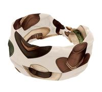 Diademas con patrón de gorras vaqueras vintage occidentales para mujer, diademas elásticas, accesorios para el cabello, banda ancha y suave para yoga, entrenamiento, deportes, correr, viajes