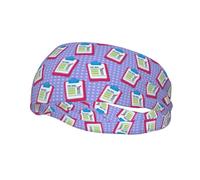Diademas con patrón sin costuras de lista de tareas pendientes para hombre y mujer, antideslizantes, absorbentes, deportivas, para gimnasio, baloncesto, yoga