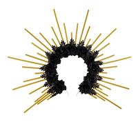 Diademas con pinchos para mujer, coronas de flores para novia, suministros de fiesta de Halloween, guirnaldas florales, coronas para el pelo, diadema floral