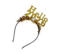 Diademas con purpurina para las fiestas Hello 2026, decoración de estrellas, unisex, accesorio para el cabello para Año Nuevo, evento, cuenta regresiva, evento, reunión, festival, accesorios para el