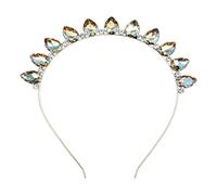 Diademas de aleación con decoración de cristal colorido para mujer, diadema brillante para boda, fiesta, disfraz, boda, fiesta, cosplay, cristal brillante