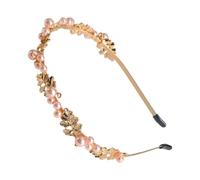 Diademas de aleación con patrón de lujo, perlas acentuadas, adorno para el pelo para bodas y celebraciones, aleaciones vintage, clip de cristal para el pelo, accesorio de aleación adornado con perlas