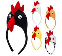 Diademas de animales, 5 unidades, lindas diademas de pollo de peluche, elásticas, divertidas para cosplay para adultos y niños, accesorios para el cabello, accesorios para fotos.